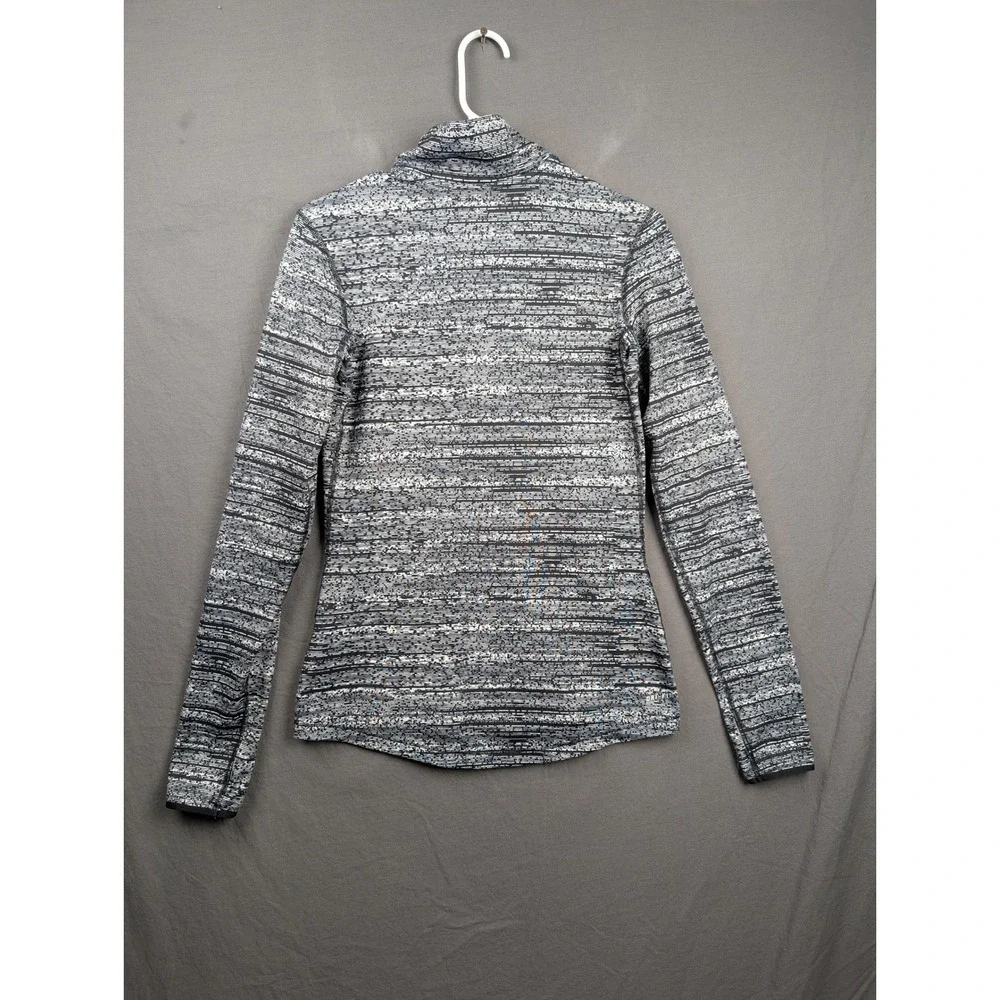 Nike Pro Dri-FIT Womens Medium 1/4 Zip Pullover Gray Black‎